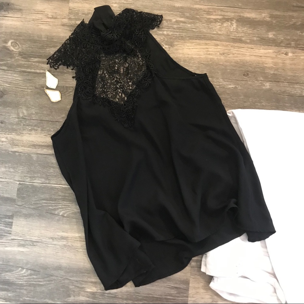 Lacy High Neck Top